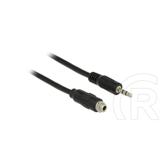 Delock jack stereo audió kábel (3,5 mm jack M/F, 1 m, panel-mount, fekete)