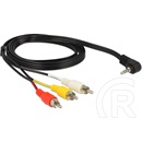 Delock kábel 3,5mm 4 pin 90 dugó - 3x RCA dugó, 1,5 m
