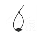 Delock kábelkötegelő talp (kábelkötegelővel, öntapadós talp, talp 28 x 28 mm, kábelkötegelő 300 mm x 3,4 mm,, (fehér)