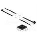 Delock kábelkötegelő talp (kábelkötegelővel, öntapadós talp, talp 28 x 28 mm, kábelkötegelő 300 mm x 3,4 mm,, (fehér)