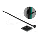 Delock kábelkötegelő talp (kábelkötegelővel, öntapadós talp, talp 28 x 28 mm, kábelkötegelő 300 mm x 3,4 mm,, (fehér)