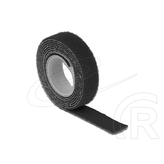 Delock kábelkötegelő tekercs (1 m x 13 mm, hurkolható rögzítő, újrahasználható, 1 db, fekete)