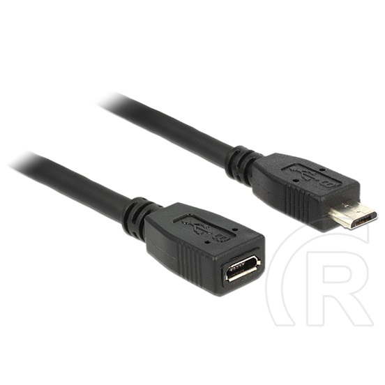 Delock USB 2.0 hosszabbító kábel (micro-B-micro-B, 1 m, fekete)