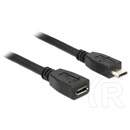 Delock USB 2.0 hosszabbító kábel (micro-B-micro-B, 1 m, fekete)