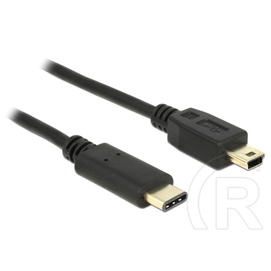 Delock USB 2.0 kábel (mini-B dugó / C dugó, 2 m, fekete)