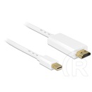 Delock mini DisplayPort - HDMI kábel 2 m (fehér)