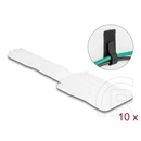 Delock mini tépőzáras kábeltartó 10 db (90 mm x 24 mm, öntapadós, fekete, fehér)