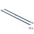 Delock rozsdamentes acél kábelkötegelő 10db (200x4,6mm, kék)