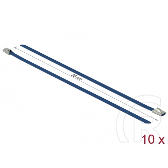 Delock rozsdamentes acél kábelkötegelő 10db (200x4,6mm, kék)