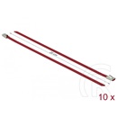 Delock rozsdamentes acél kábelkötegelő 10db (200x4,6mm, piros)