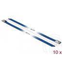 Delock rozsdamentes acél kábelkötegelő 10db (400x7,9mm, kék)