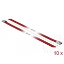 Delock rozsdamentes acél kábelkötegelő 10db (400x7,9mm, piros)