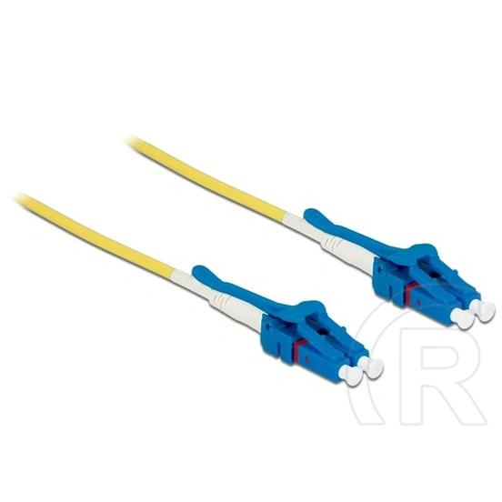 Delock száloptikai adatkábel LC duplex - LC duplex (3 m, Singlemode OS2, Uniboot, sárga)