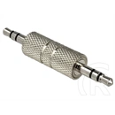 Delock sztereó jack 3,5 mm adapter (3,5 mm M/M, fém ház, 5 cm, ezüst)