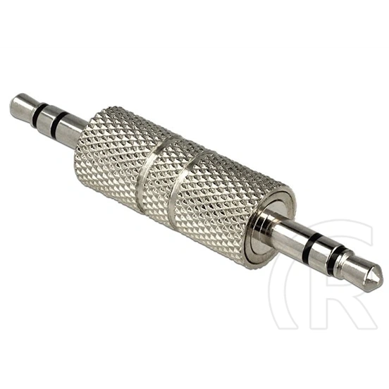 Delock sztereó jack 3,5 mm adapter (3,5 mm M/M, fém ház, 5 cm, ezüst)