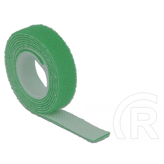 Delock tépőzáras kábelkötegelő (1 m x 13 mm, 1 db, hurkolható rögzítő, zöld)