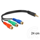 Delock video kábel 3 x RCA (F) - Stereo 3.5 mm 4 pin