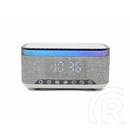 Denver CRQ-225 rádiós ébresztőóra (Bluetooth, vezeték nélküli töltés 15 W, szürke)
