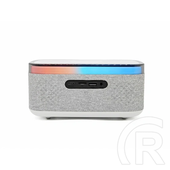 Denver CRQ-225 rádiós ébresztőóra (Bluetooth, vezeték nélküli töltés 15 W, szürke)
