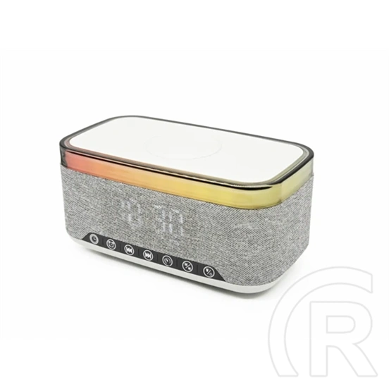 Denver CRQ-225 rádiós ébresztőóra (Bluetooth, vezeték nélküli töltés 15 W, szürke)