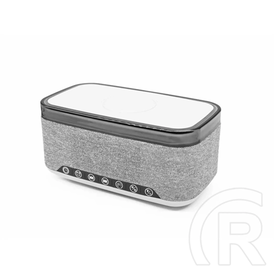 Denver CRQ-225 rádiós ébresztőóra (Bluetooth, vezeték nélküli töltés 15 W, szürke)
