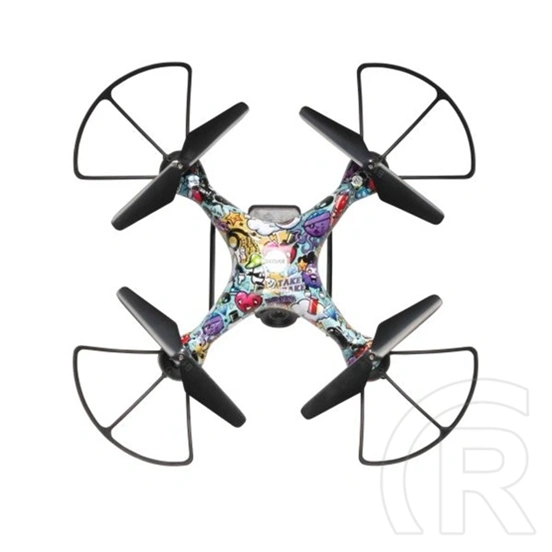 Denver DCH-350 drón (720p kamera, 22 perc, 1600 mAh, 27x27 cm, magasságtartó, 30 m hatótáv, microSD, propellervédő, több