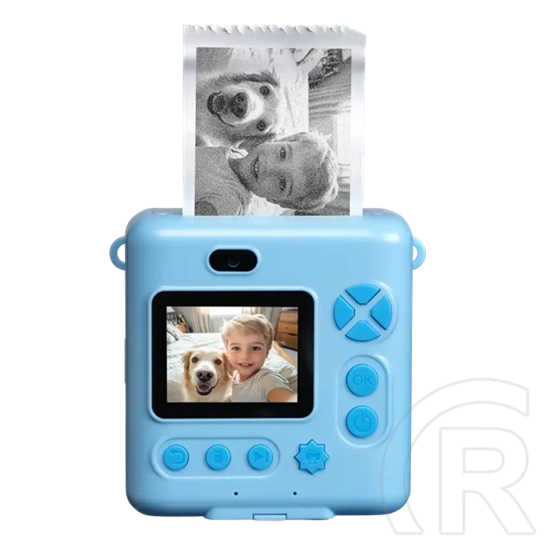 Denver KPC-1363BU digitális gyerekkamera + hőnyomtatás (2" LCD, 2 MP CMOS, interpolálva 20 MP, 1080p, MicroSD max 128 GB