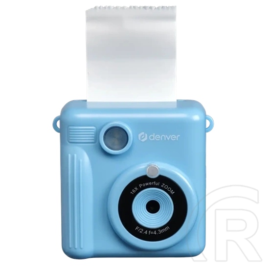 Denver KPC-1363BU digitális gyerekkamera + hőnyomtatás (2" LCD, 2 MP CMOS, interpolálva 20 MP, 1080p, MicroSD max 128 GB