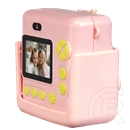 Denver KPC-1363RO digitális gyerekkamera (rózsaszín, 20 MP, 1080p, 2" LCD, MicroSD max. 128 GB, 1200 mAh, hőnyomtatás)