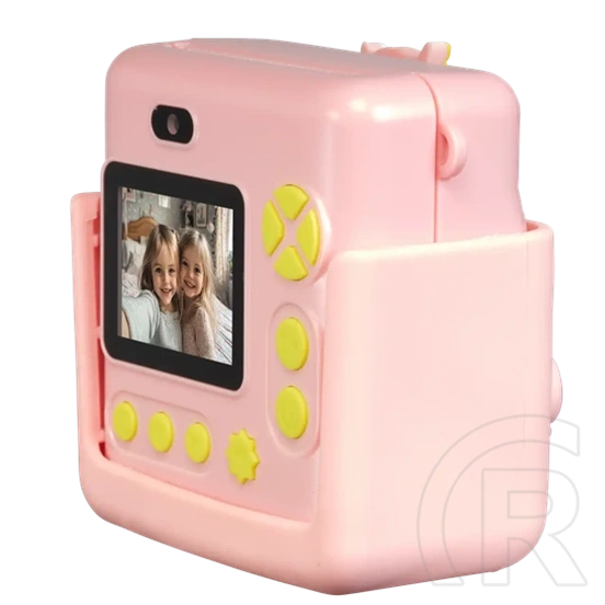 Denver KPC-1363RO digitális gyerekkamera (rózsaszín, 20 MP, 1080p, 2" LCD, MicroSD max. 128 GB, 1200 mAh, hőnyomtatás)
