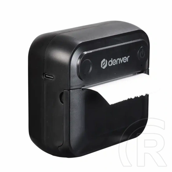 Denver MBP-32B hőnyomtató (hőpapír/hőmatrica, Bluetooth 5.0, USB-C, 1200 mAh akkumulátor, Walkprint kompatibilis)