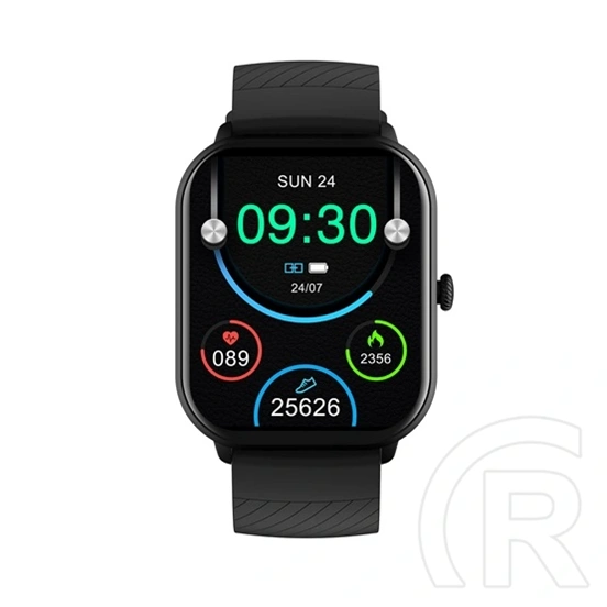 Denver SWC-187B okosóra (2,04" AMOLED, Bluetooth 5.3, hanghívás, pulzus, SpO2, 100+ sportmód, IP67, 280 mAh, fekete)