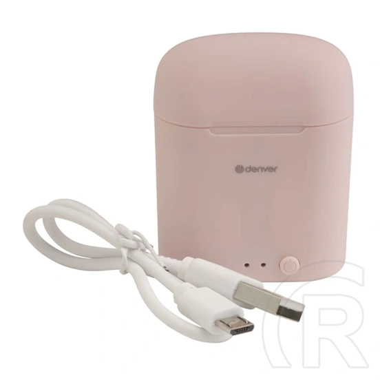 Denver TWE-46 Rose bluetooth fülhallgató sztereó (v5.0, TWS, beépített mikrofon, IPX4 vízálló, töltőtok 400mAh, készenlé