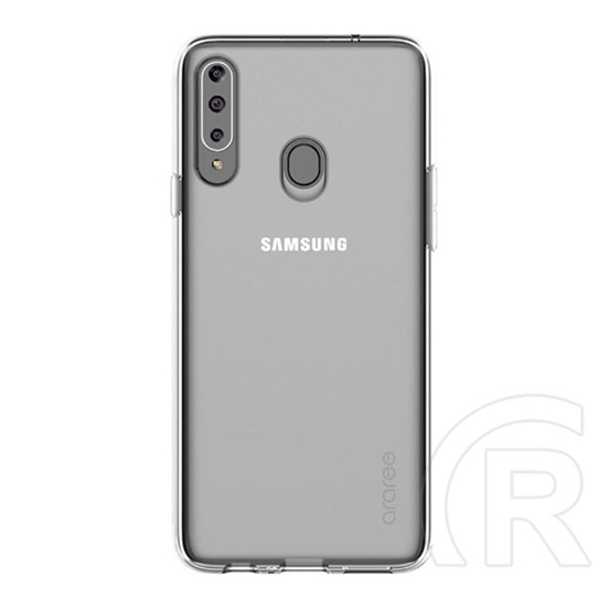 Designed for SAMSUNG Samsung Galaxy A20s (SM-A207F) szilikon telefonvédő (közepesen ütésálló) átlátszó