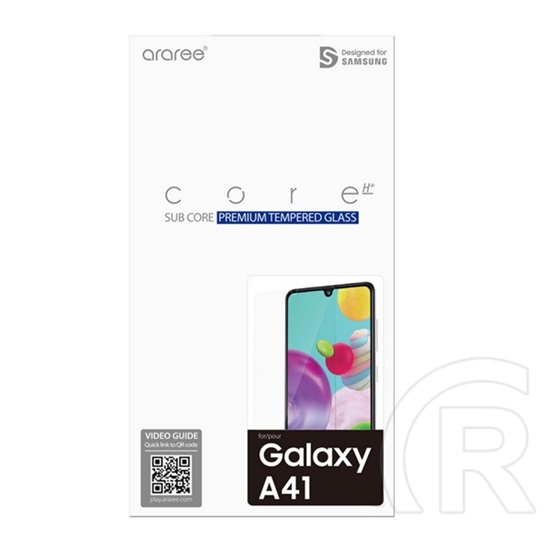 Designed for SamsungGalaxy A41 (SM-A415F) képernyővédő üveg (karcálló, 0.33mm, 9h, nem íves) átlátszó