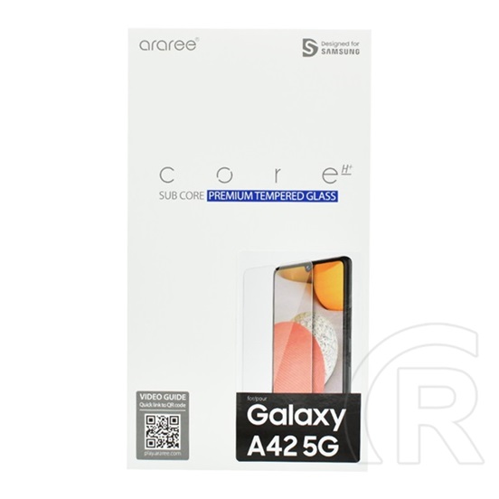 Designed for Samsung Galaxy A42 5G (SM-A425F) képernyővédő üveg (karcálló, 0.33mm, 9h, nem íves) átlátszó