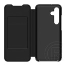 Designed for Samsung Galaxy A55 5G (SM-A556) tok álló (aktív flip, oldalra nyíló, kártyazseb) fekete