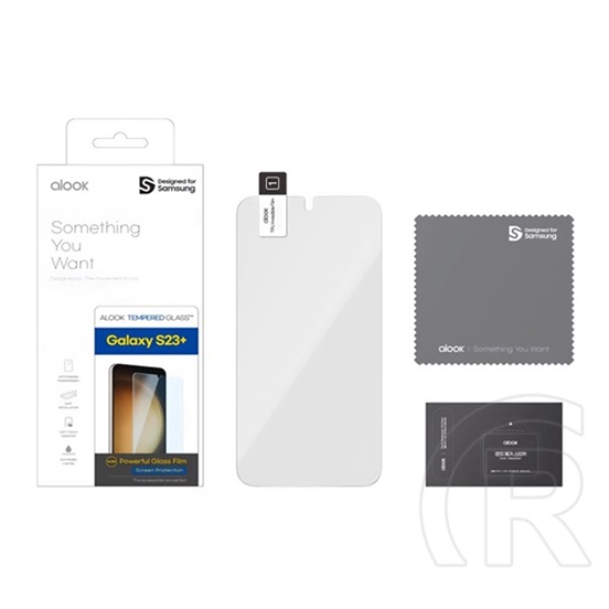 Designed for Samsung Galaxy S23 Plus (SM-S916) képernyővédő üveg (karcálló, 0.33mm, 9h, nem íves) átlátszó
