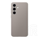 Designed for Samsung Galaxy S24 Plus (SM-S926) műanyag telefonvédő (eco bőr hatású hátlap) szürke