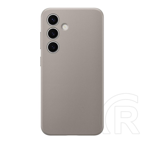 Designed for Samsung Galaxy S24 Plus (SM-S926) műanyag telefonvédő (eco bőr hatású hátlap) szürke