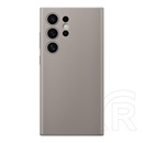 Designed for Samsung Galaxy S24 Ultra (SM-S928) műanyag telefonvédő (eco bőr hatású hátlap) szürke