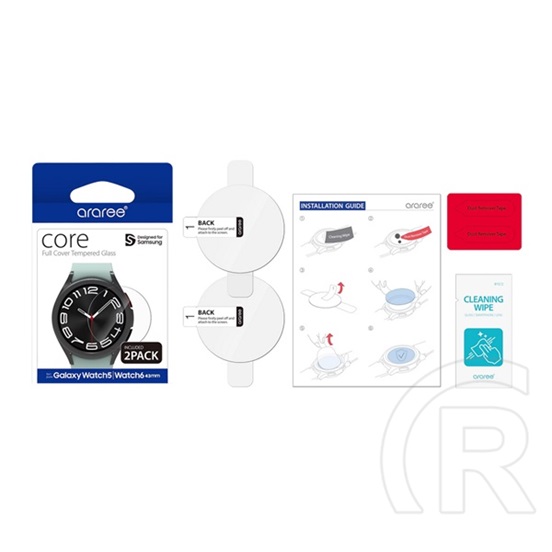 Designed for Samsung Galaxy Watch 6 Classic 43mm (SM-R950) kijelzővédő üveg (0.33mm, 9h) átlátszó