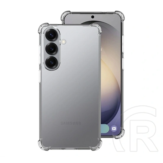 Designed for Samsung S26 műanyag telefonvédő (ütésállóság, légpárnás sarok) átlátszó