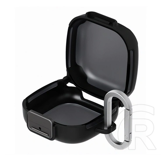 Designed for Samsung műanyag tok (ütésállóság, wireless, karabíner) fekete Samsung galaxy buds 4/4 pro