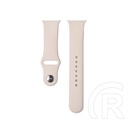 Devia Apple Watch Series 5 44mm  deluxe sport pótszíj (egyedi méret, nagy, szilikon, állítható) bézs