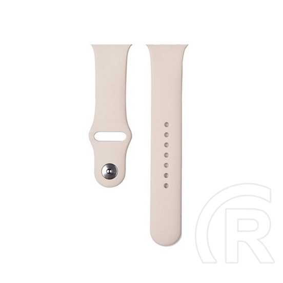 Devia Apple Watch Series 5 44mm  deluxe sport pótszíj (egyedi méret, nagy, szilikon, állítható) bézs
