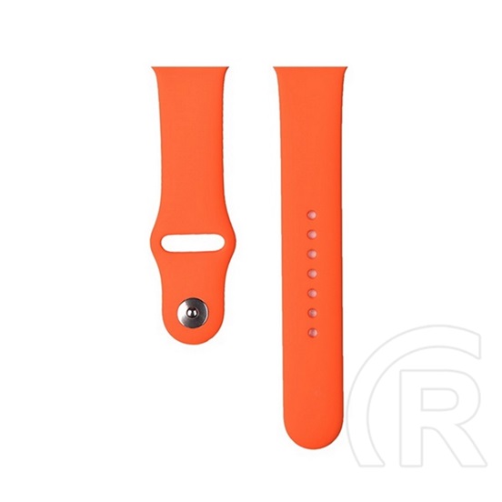 Devia Apple Watch Series 5 44mm deluxe sport pótszíj (egyedi méret, nagy, szilikon, állítható) narancssárga