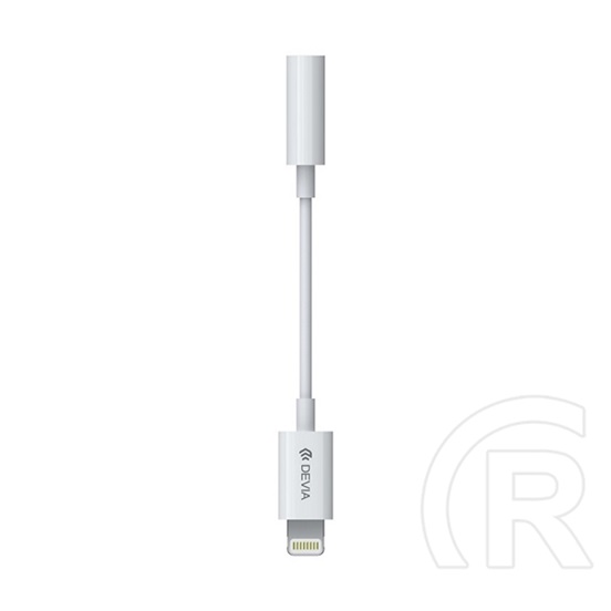 Devia Apple iPhone 6S Plus 5.5  audió adapter kábel (3.5mm jack aljzat - lightning, 12cm) fehér