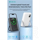 Devia Extreme Speed Magnetic PD powerbank 10000mah li-polimer (Type-C, Lightning, 22,5W PD, MagSafe, állvány, szürke)
