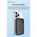 Devia Extreme Speed Magnetic PD powerbank 10000mah li-polimer (Type-C, Lightning, 22,5W PD, MagSafe, állvány, szürke)
